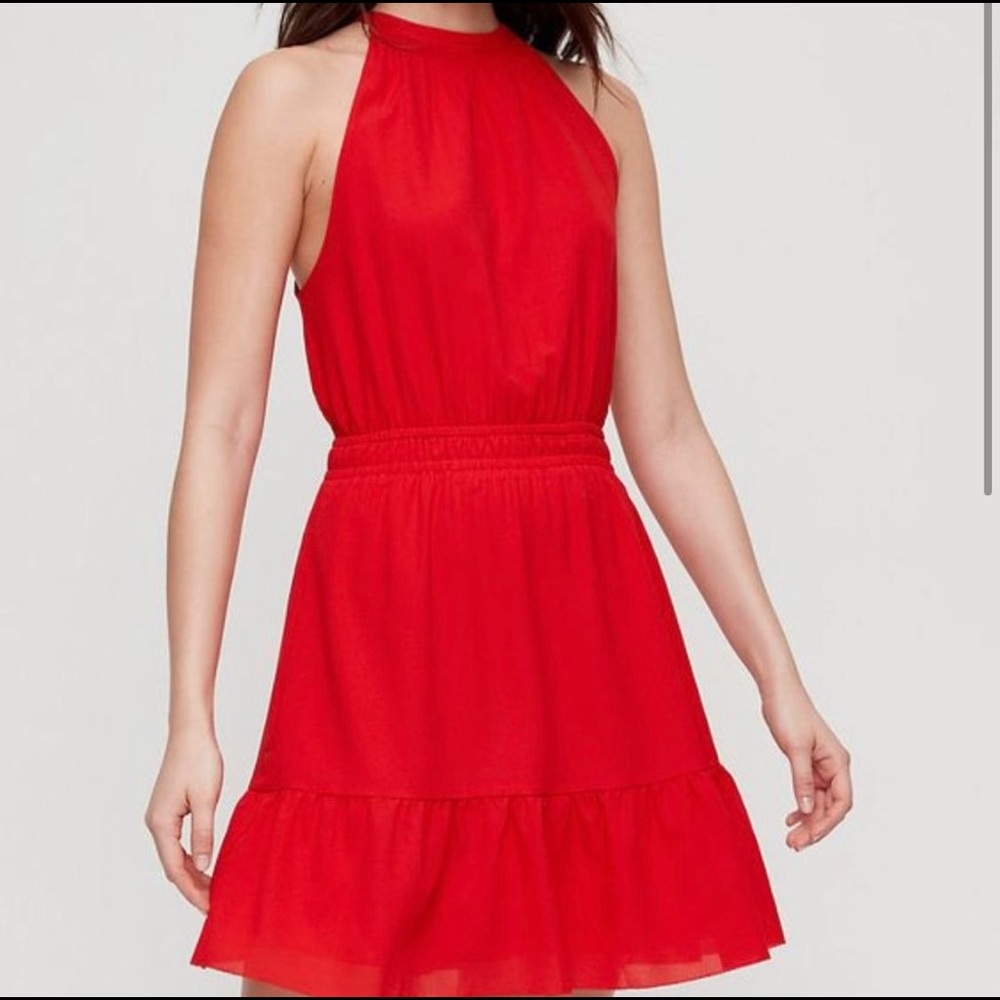 Wilfred Crimson Effet Mini Dress Size Small